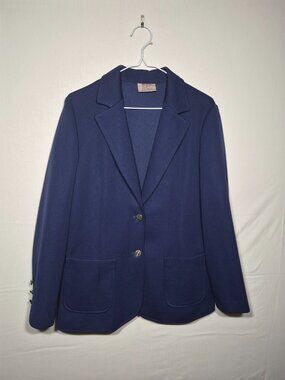 Vintage Tan Jay Navy Blue Blazer Jacket Sz M